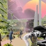 Design concept for the future of petrol stations and turn them into urban green farms