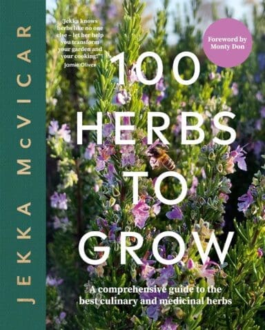 Book cover 100 Herbs to grow by Jekka McVicar