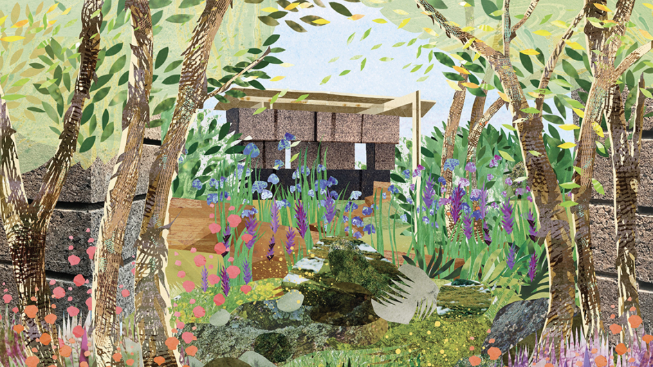 The National Autistic Society Garden designed by Sophie Parmenter and Dido Milne fr the RHS Chelsea Flower Show 2024