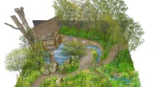 Diagram model of the RHs Chelsea 2024 no-adults-allowed- garden created by children for children