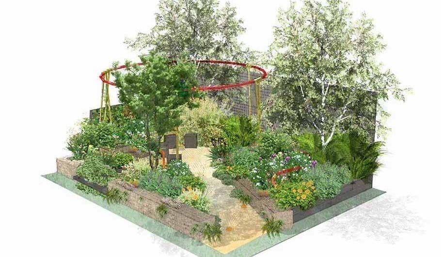 RHS Chelsea Flower Show Garden 2024 the Pulp Friction Growing Skills Garden