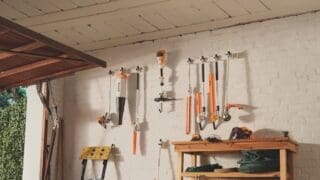 Stihl products in garage