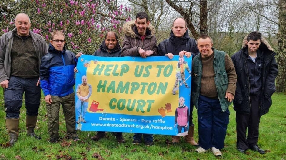 The team from Furzey Gardens appealing for support for their RHS Hampton Court Festival show garden