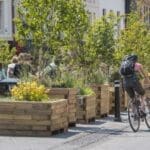 Woodblocx moveable city planters in Oxford