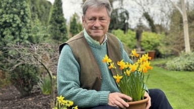 Alan Titchmarsh in his garden launching new ITV garden show
