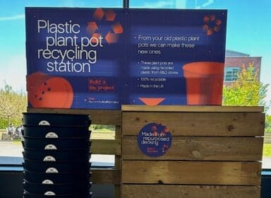 B&Q plastic Plant pot recycling station