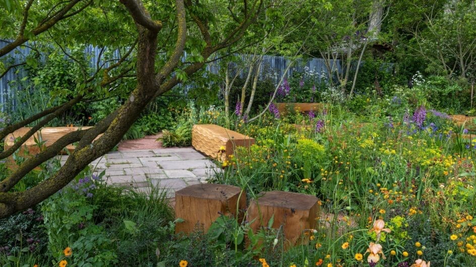 The Octavia Hill Garden by Blue Diamond with the National Trust. Designed by Ann-Marie Powell with the Blue Diamond Team. Sponsored by Blue Diamond Garden Centres and The National Trust. Show Garden. RHS Chelsea Flower Show 2024
