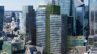 AXA green skyscraper project in London on Fenchurch Street