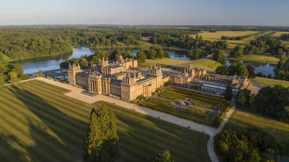 Blenheim Palace seen from above