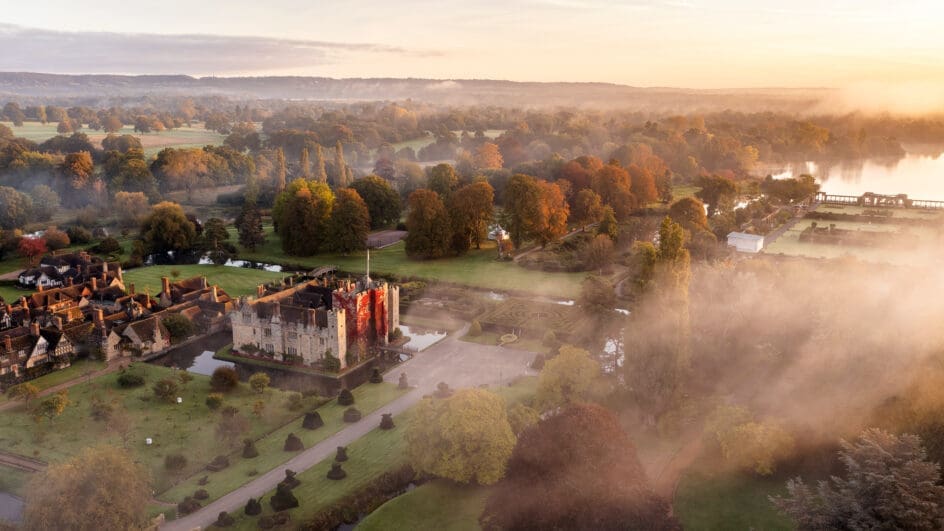 Hever Castle and Gardens in the autumn