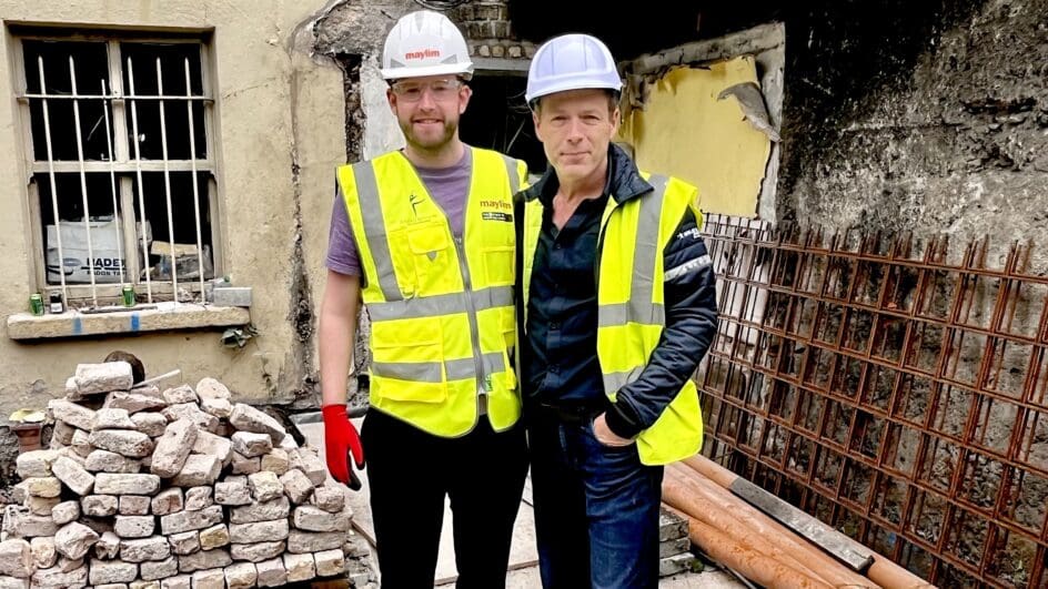 Project Manager Kevin Mahony, pictured above with Donegan on A Room to Improve in Ireland