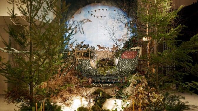 Display at Winter Flowers Week at the Garden Museum in London