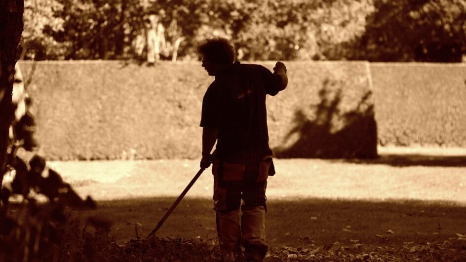 Man gardening