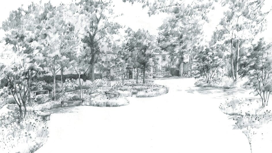 New garden design for for Corpus Cristi in Cambridge by Jo Thompson