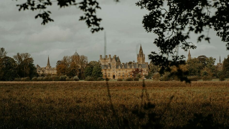 Oxford viewed from across a field