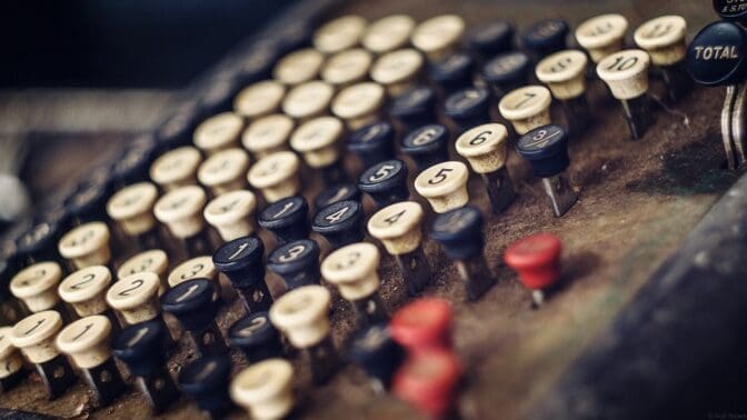 Old cash register