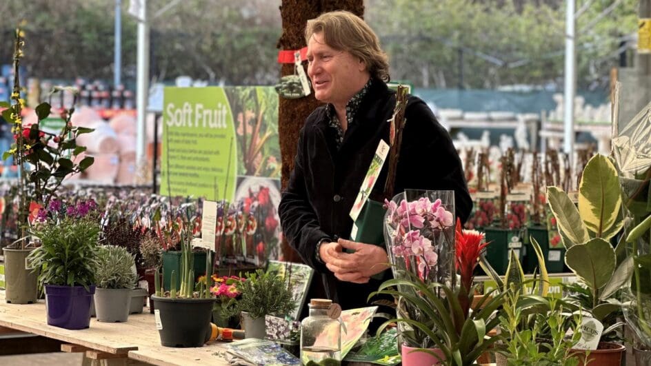 David Domoney doing a gardening talk at Gosforth Garden Centre