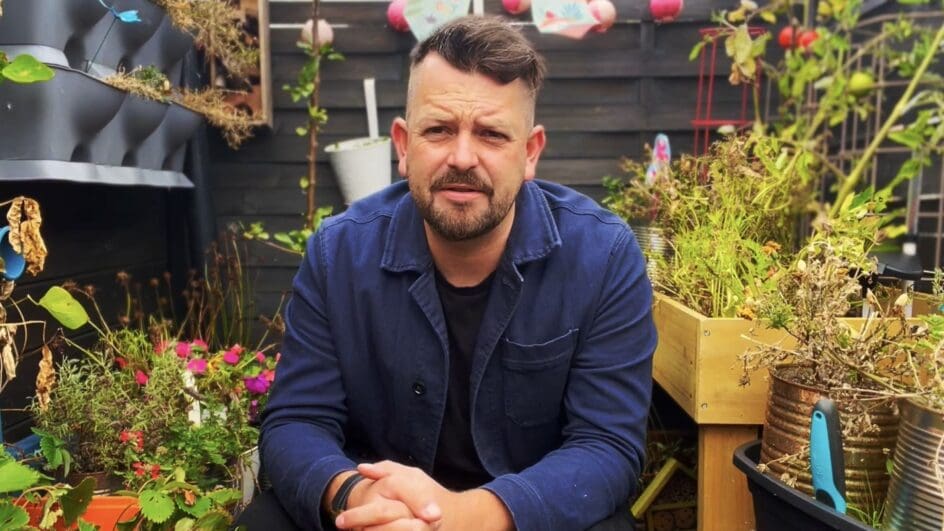 Lee Connelly portrait image as he's announced to be the official ambassador for National Children’s Gardening Week 2025