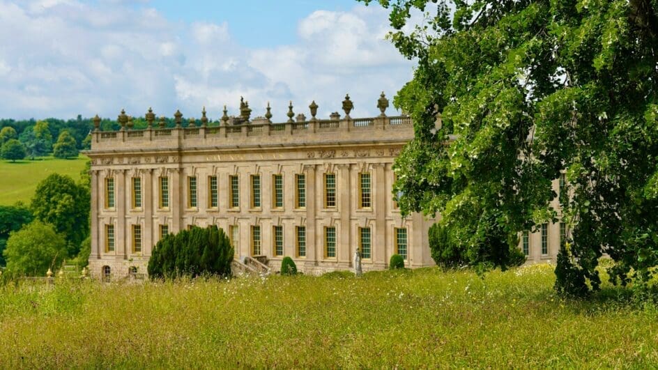 Chatworth House seen from the lawns