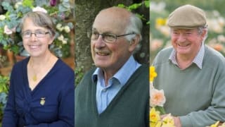 Recipients 2025 RHS People Awards, Sarah Cook, Martyn Rix and Ron Scamp