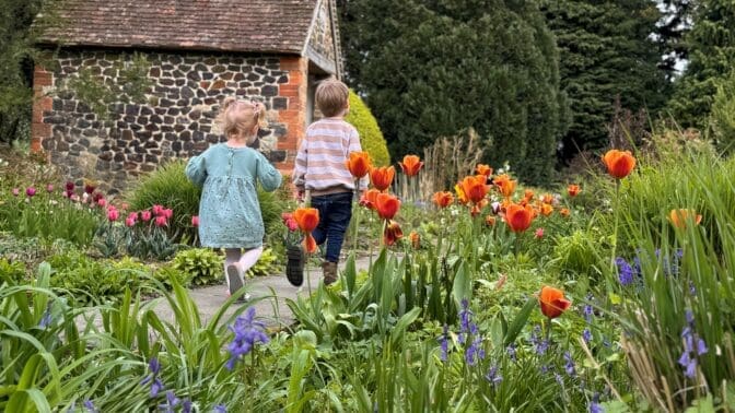 Children playing in Great Comp Garden