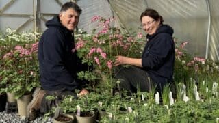 Nick and Hannah Wade of the Gardeners Delight Nursery on their first journey to RHS Chelsea