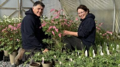Nick and Hannah Wade of the Gardeners Delight Nursery on their first journey to RHS Chelsea