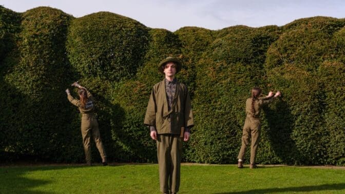 Gardeners showing the new Newt Niwaki collection in the garden