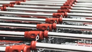 photo of stacked shopping carts