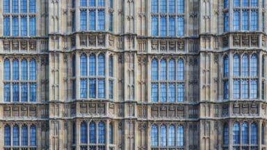 Westminster facade of windows