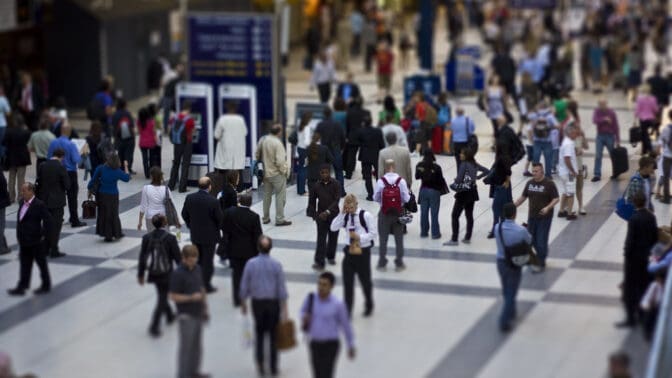 People at Liverpool station