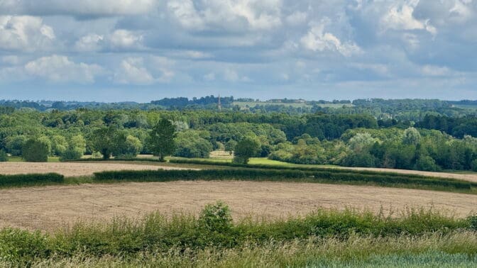 View towards Aynho from the fields in Clifton, Oxfordshire