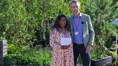 Mike McMahon and Jewlsy Mathews at RHS Hampton Court Palace Garden Festival