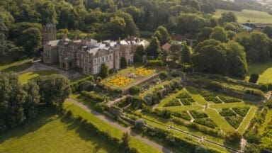 Hestercombe House & Gardens seen from a drone