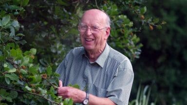 John Hillier in his garden