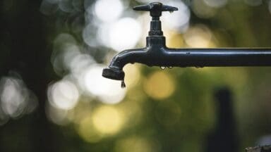 Tap with drip of water