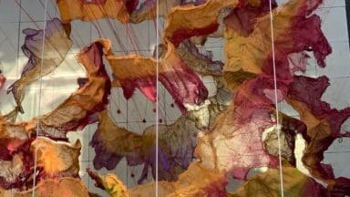 Exhibit at the Kew exhibition: Material world by Nnenna Okore